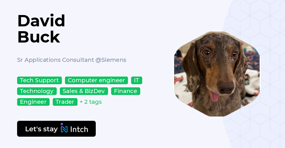 David Buck - Sr Applications Consultant, Siemens | Intch