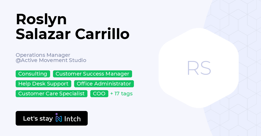 Roslyn Salazar Carrillo - Operations Manager, Active Movement Studio ...