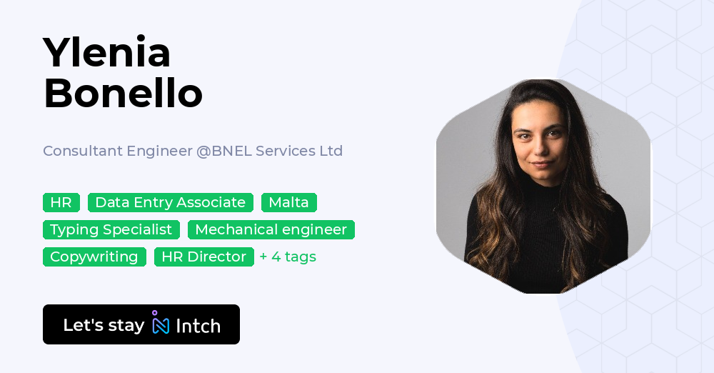 Ylenia Bonello - Consultant Engineer, BNEL Services Ltd | Intch