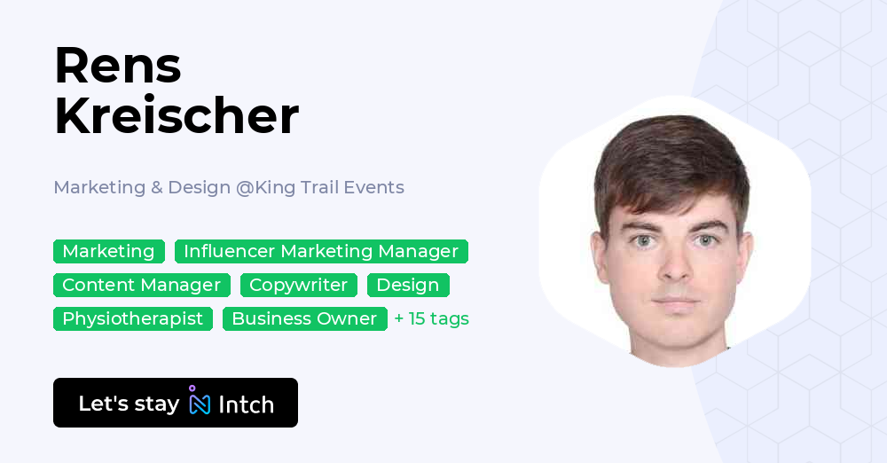 Rens Kreischer - Marketing & Design, King Trail Events | Intch
