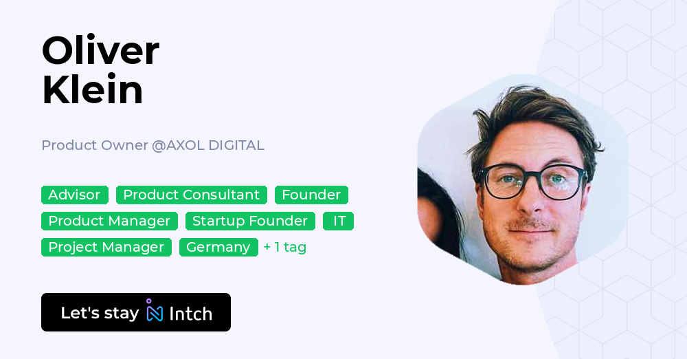 Oliver Klein - Product Owner, AXOL DIGITAL | Intch