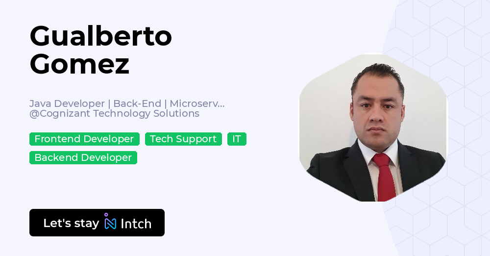 Gualberto Gomez - Java Developer | Back-End | Microservices | API Rest ...