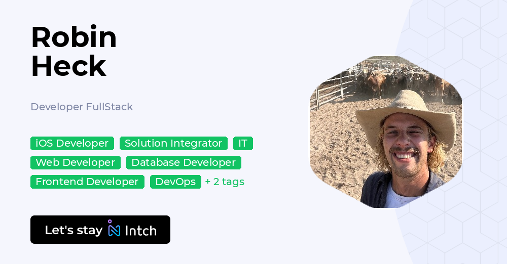 Robin Heck - Developer FullStack, | Intch