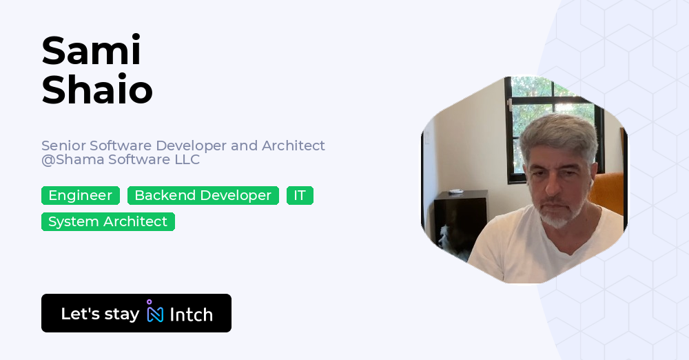 Sami Shaio - Senior Software Developer and Architect, Shama Software ...