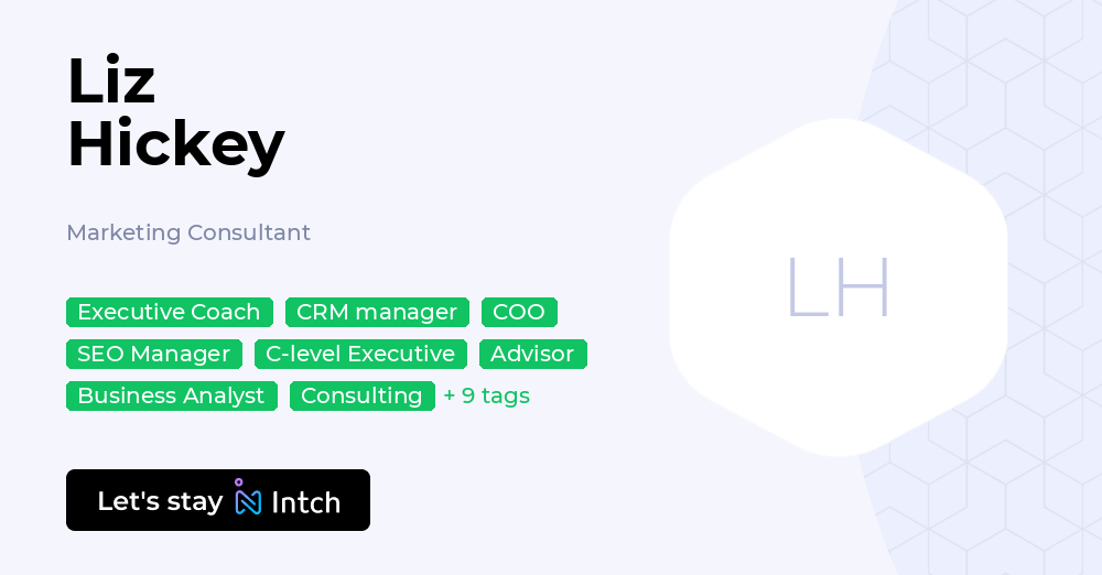 liz pearson - consultant at my horizon recruitment |... Liz Hickey - Marketing Consultant, | Intch
