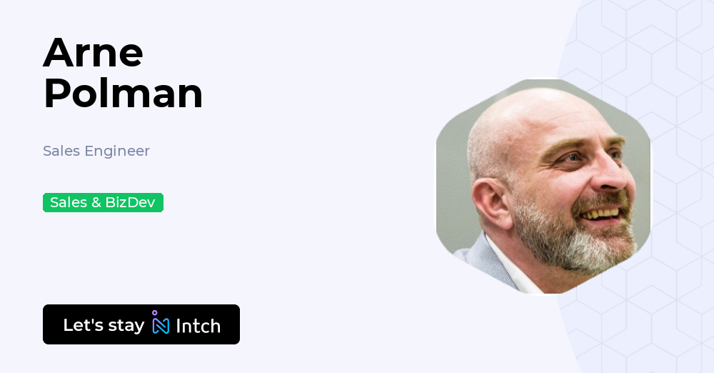 Arne Polman - Sales Engineer, | Intch