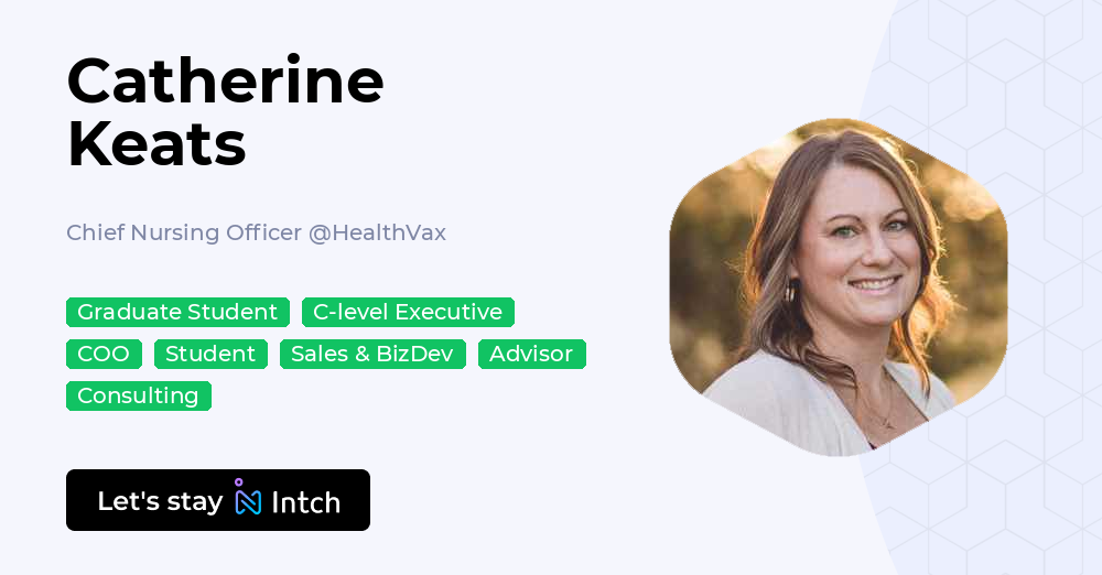 Catherine Keats Chief Nursing Officer HealthVax Intch Catherine Keats Chief Nursing Officer HealthVax Intch