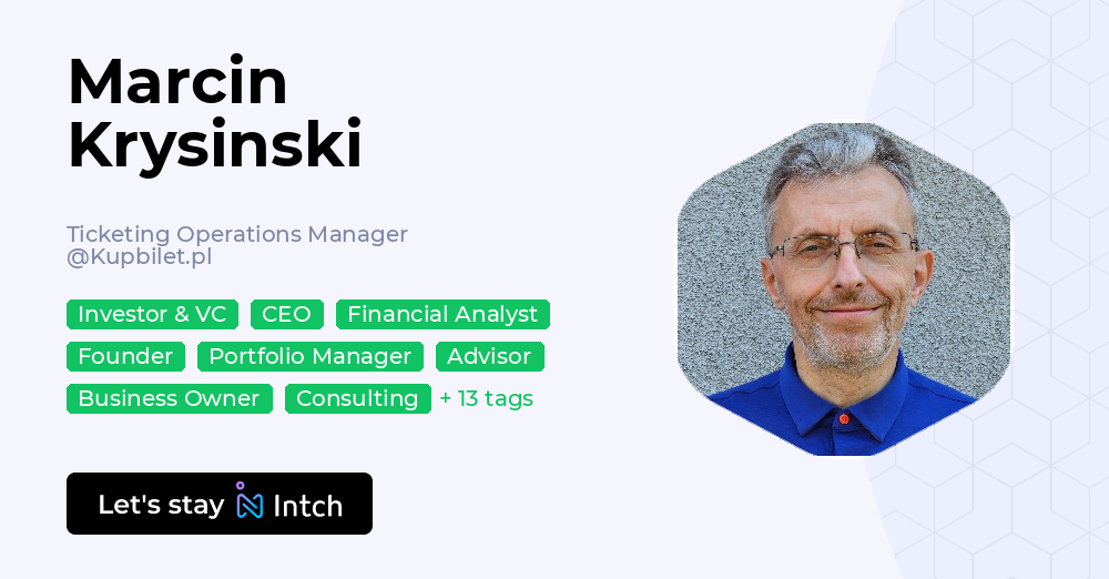 Marcin Krysinski - Ticketing Operations Manager, Kupbilet.pl | Intch