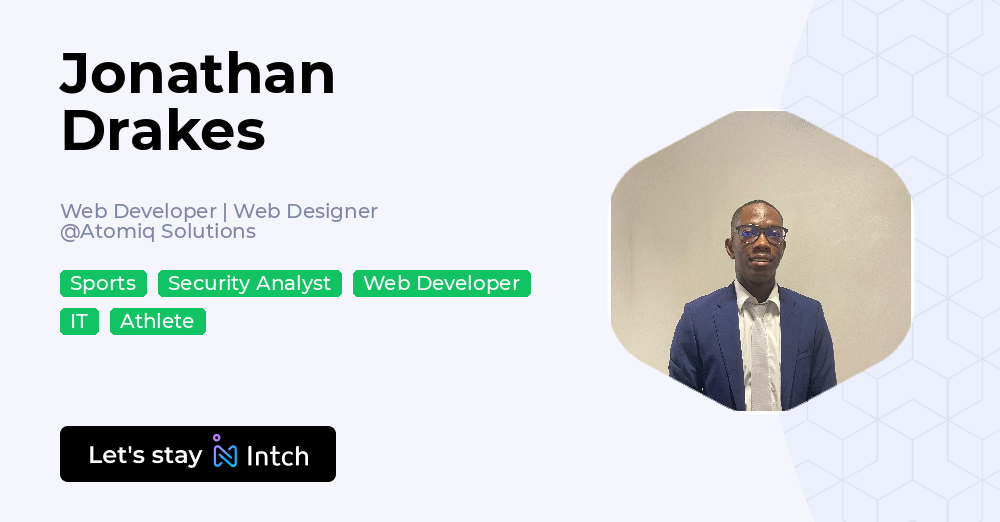 Jonathan Drakes - Web Developer | Web Designer, Atomiq Solutions | Intch