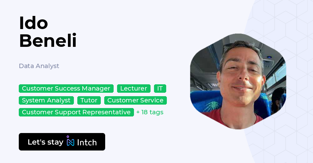 Ido Beneli - Data Analyst, | Intch