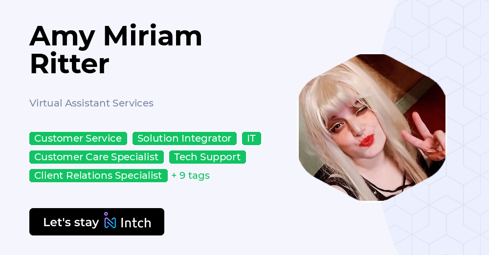 Amy Miriam Ritter - Virtual Assistant Services, | Intch