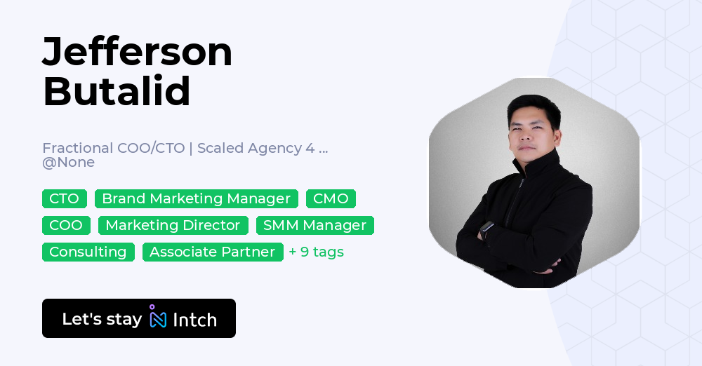 Jefferson Butalid - Fractional COO/CTO | Scaled Agency 4 → 200+ Clients ...