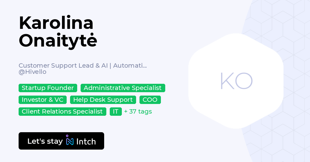 Karolina Onaitytė - Customer Support Lead & AI | Automations ...