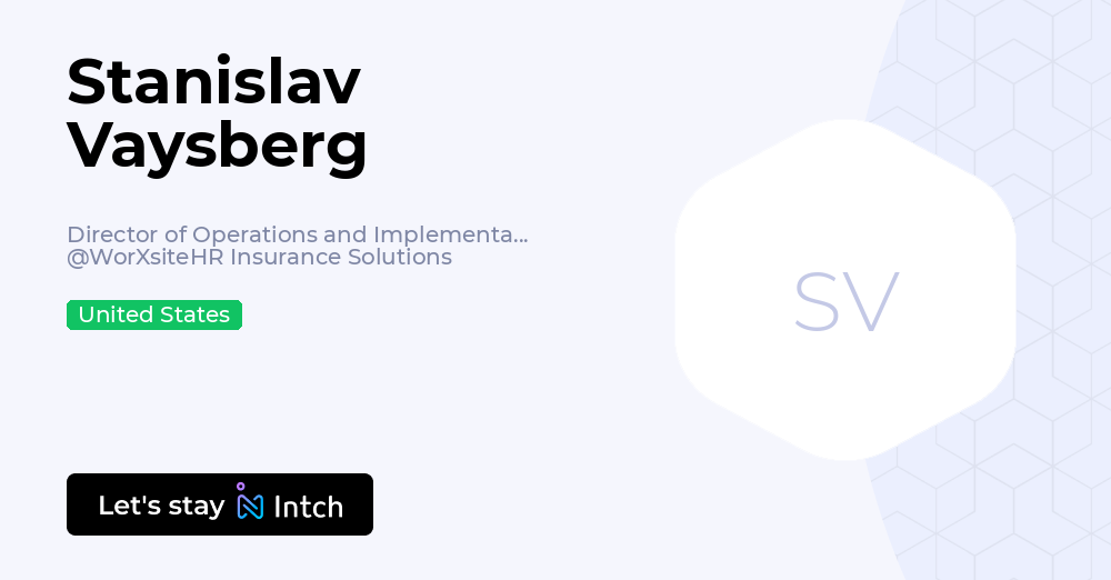 Vayberg Stanislav Vaysberg - Director of Operations and Implementation ...