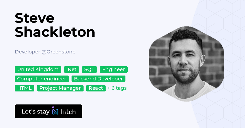 Steve Shackleton Steve Shackleton - Developer, Greenstone | Intch