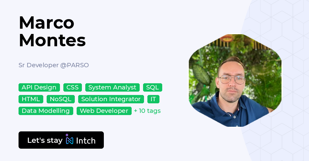 Marco Montes - Sr Developer, PARSO | Intch
