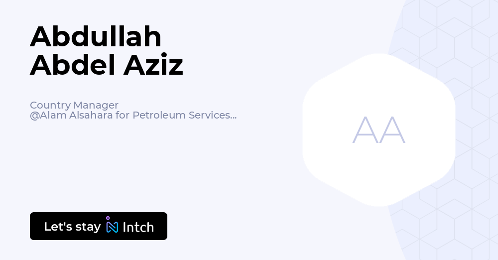 Abdullah Abdel Aziz - Country Manager, Alam Alsahara for Petroleum ...