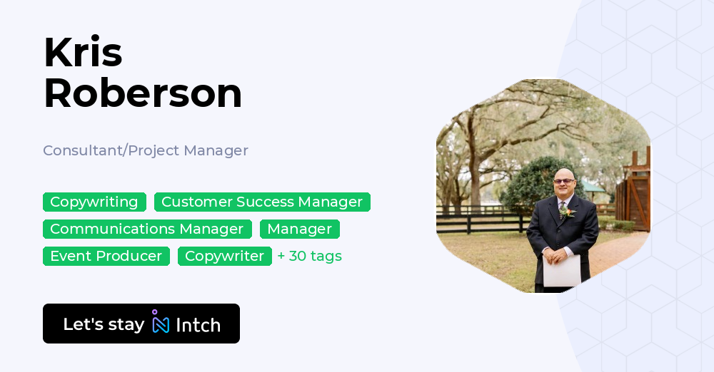 Kris Roberson - Consultant/Project Manager, | Intch