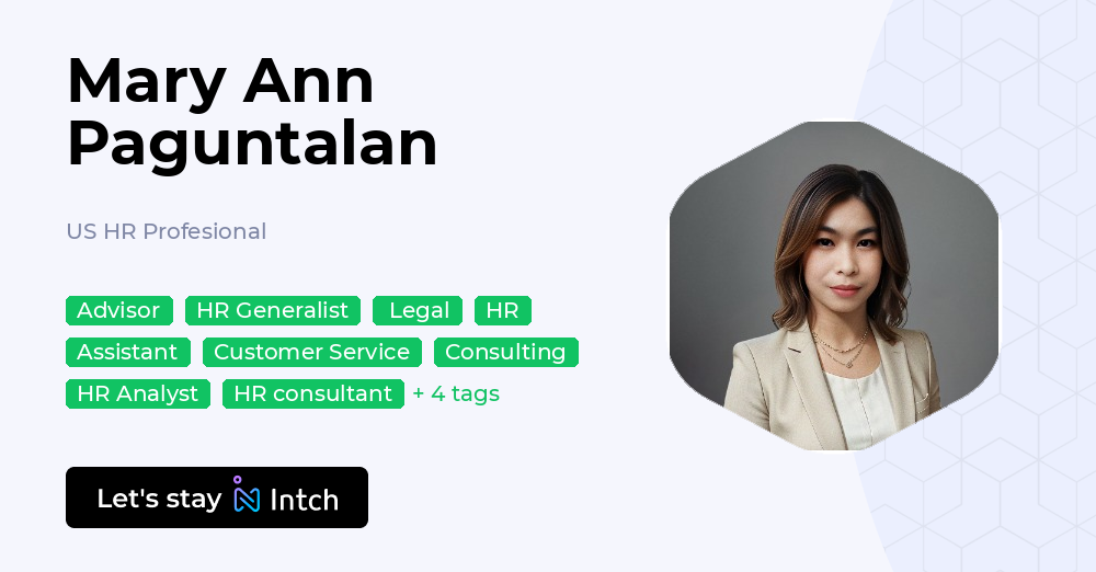 Mary Ann Paguntalan - US HR Profesional, | Intch