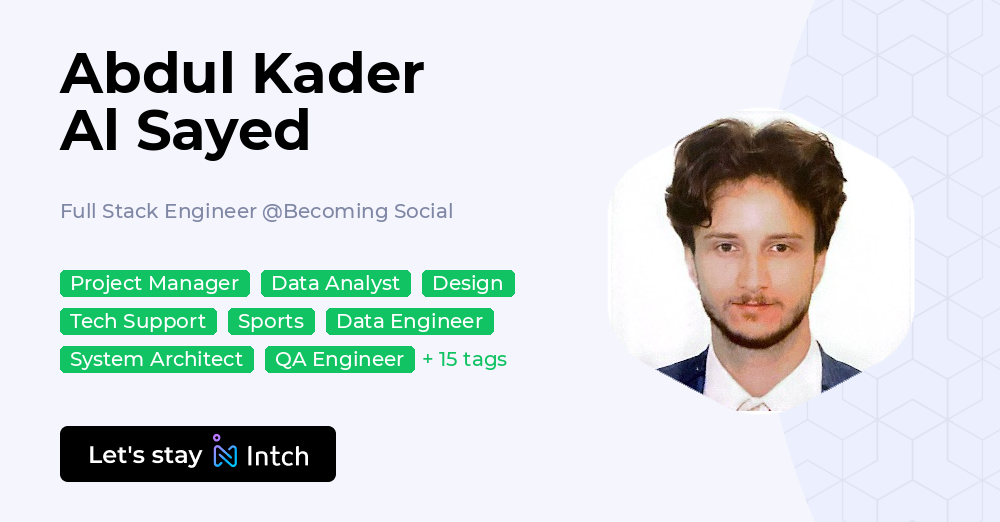 Abdul Kader Al Sayed - Full Stack Engineer, Becoming Social | Intch