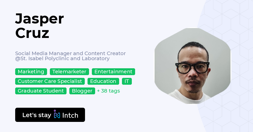 Jasper Cruz - Social Media Manager and Content Creator, St. Isabel ...