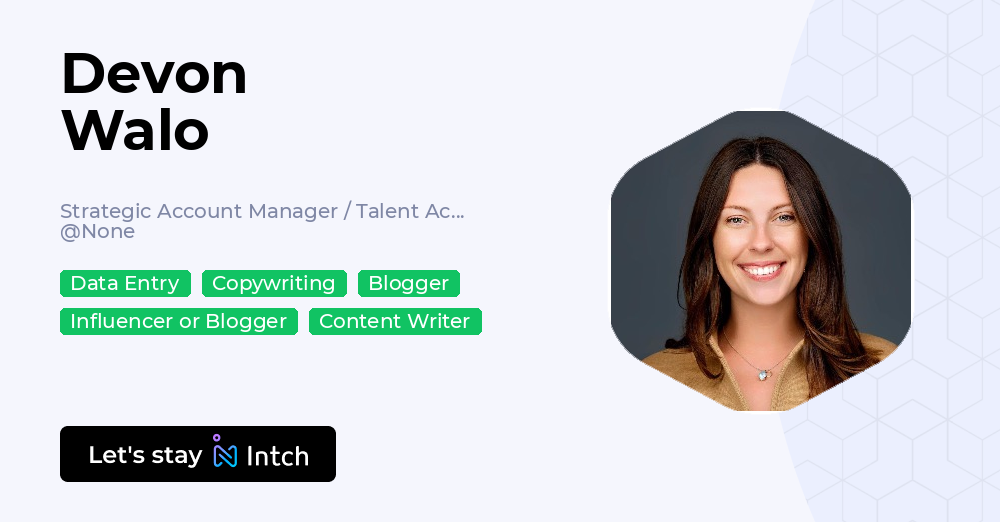 Devon Walo - Strategic Account Manager / Talent Acquisition Partner ...
