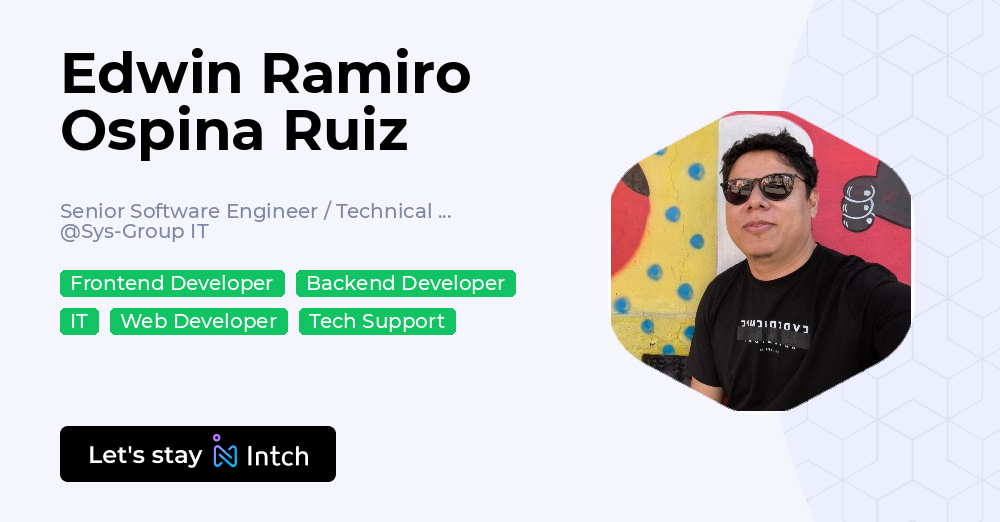 Edwin Ramiro Ospina Ruiz - Senior Software Engineer / Technical Lead ...