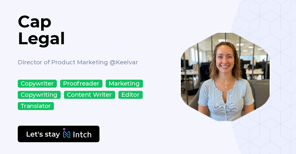 Cap Legal - Director of Product Marketing, Keelvar | Intch