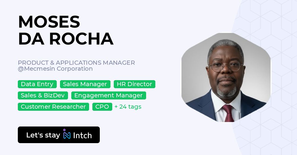 Moses Application MOSES DA ROCHA - PRODUCT & APPLICATIONS MANAGER, Mecmesin Corporation ...