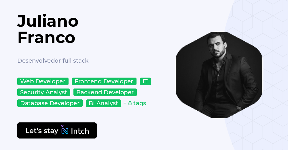 Juliano Franco - Desenvolvedor full stack | Intch