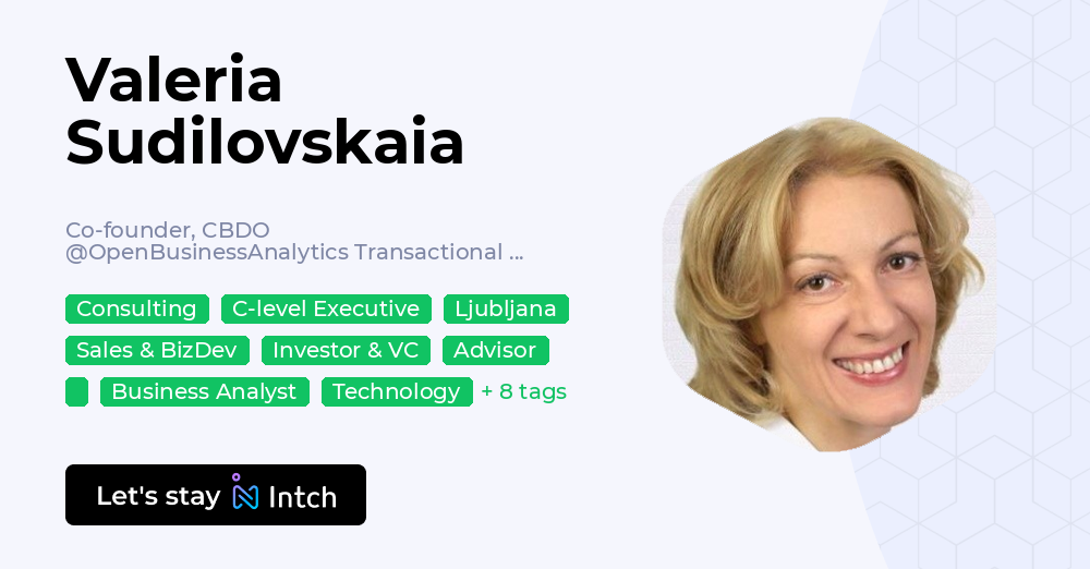 Valeria Sudilovskaia - Co-founder, CBDO, OpenBusinessAnalytics ...