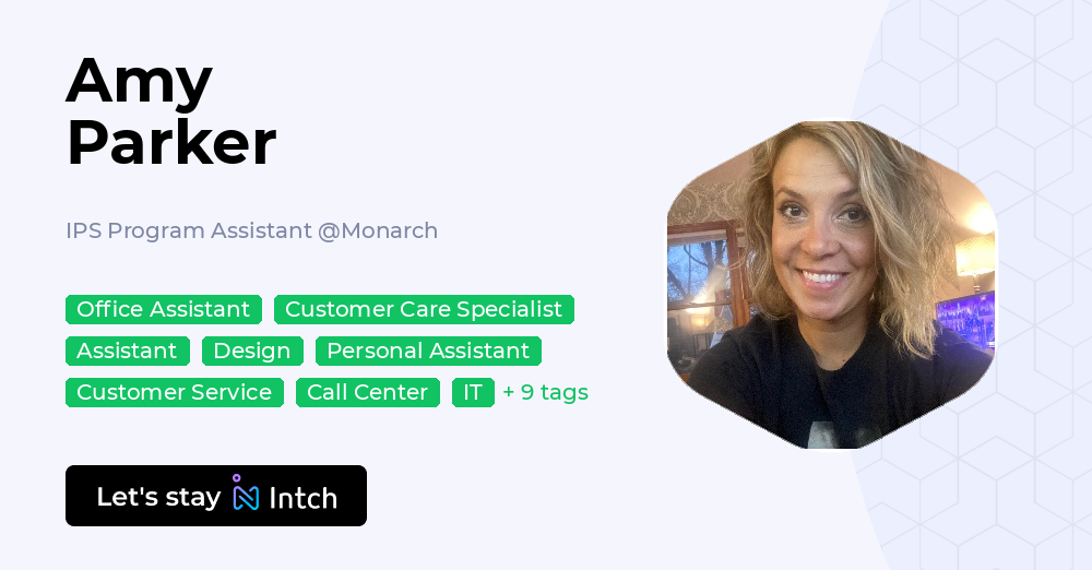 Amy Parker - IPS Program Assistant, Monarch | Intch