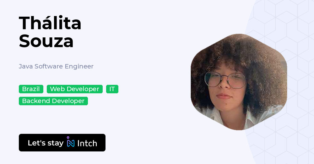 Thálita Souza - Java Software Engineer, | Intch