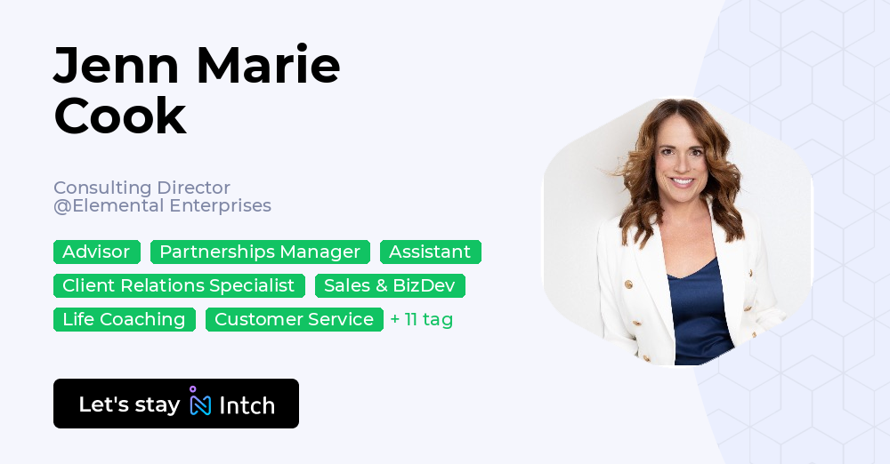Jenn Marie Cook - Consulting Director, Elemental Enterprises | Intch