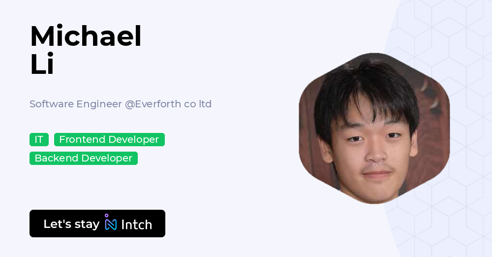 Michael Li - Software Engineer, Everforth co ltd | Intch