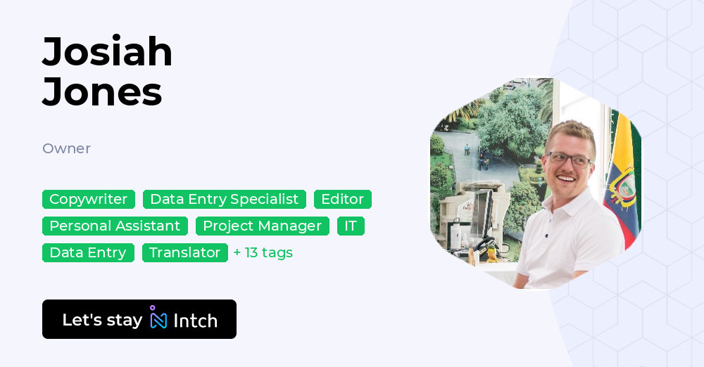 Josiah Jones - Owner, | Intch
