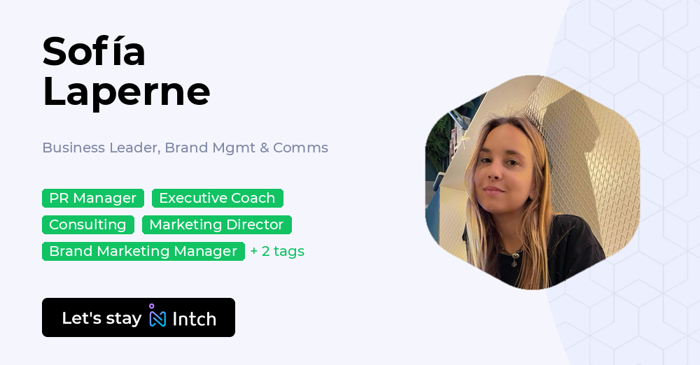 Sofía Laperne - Business Leader, Brand Mgmt & Comms, | Intch