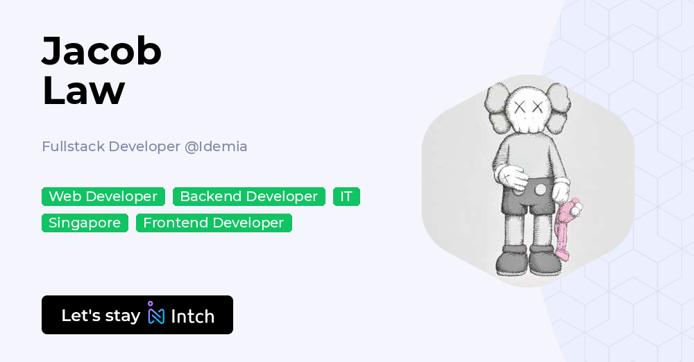Jacob Law - Fullstack Developer, Idemia | Intch