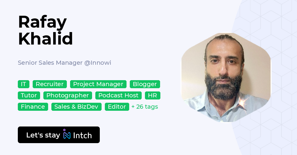 Rafay Khalid - Senior Sales Manager, Innowi | Intch