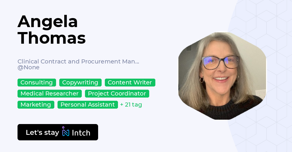 Angela Thomas - Clinical Contract and Procurement Manager, | Intch