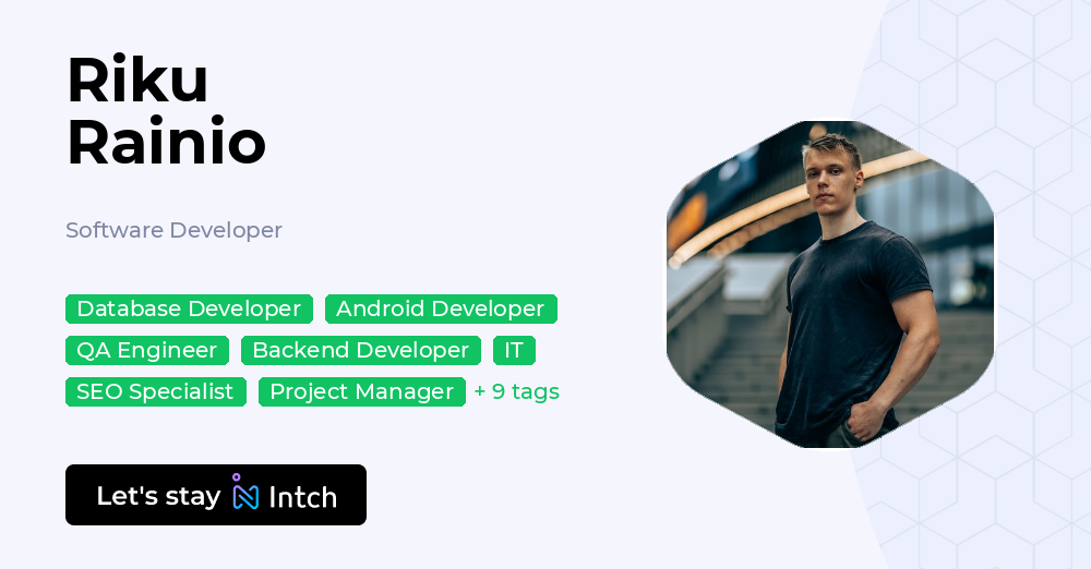 Riku Rainio - Software Developer, | Intch