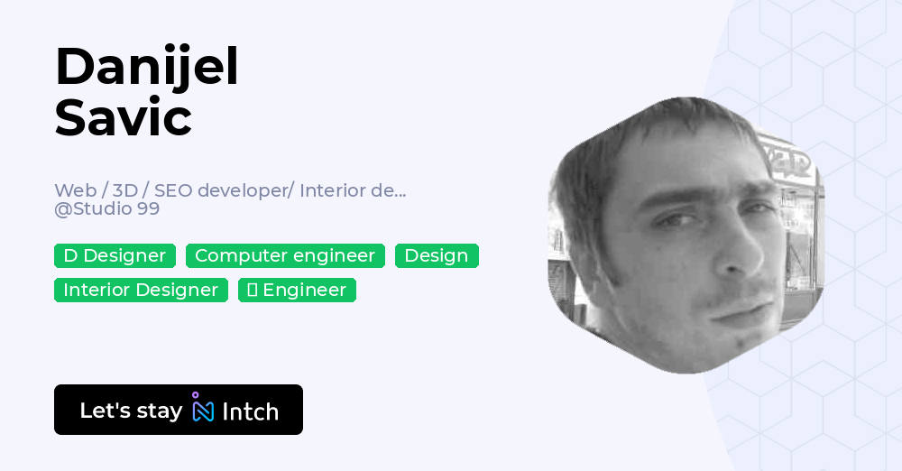 Danijel Savic - Web / 3D / SEO developer/ Interior designer, Studio 99 ...