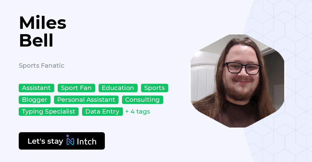 Miles Bell Rapper Miles Bell - Sports Fanatic, | Intch