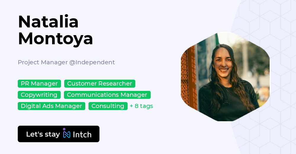 Natalia Montoya - Project Manager, Independent | Intch