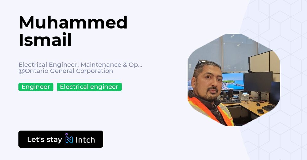 Muhammed Ismail - Electrical Engineer: Maintenance & Operations ...