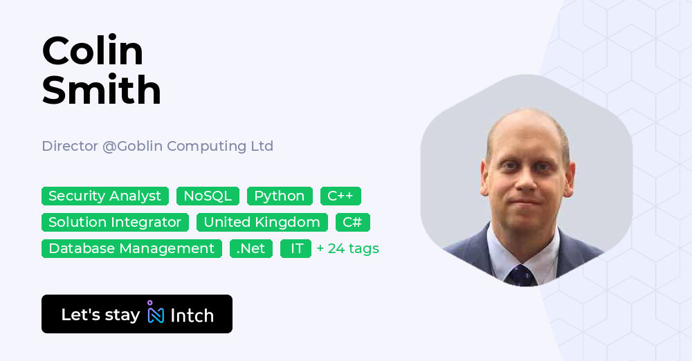 Colin Smith - Director, Goblin Computing Ltd | Intch