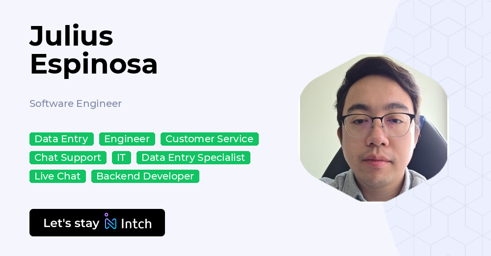 Julius Espinosa - Software Engineer, | Intch