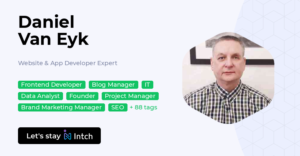 Daniel Van Eyk - Website & App Developer Expert, | Intch
