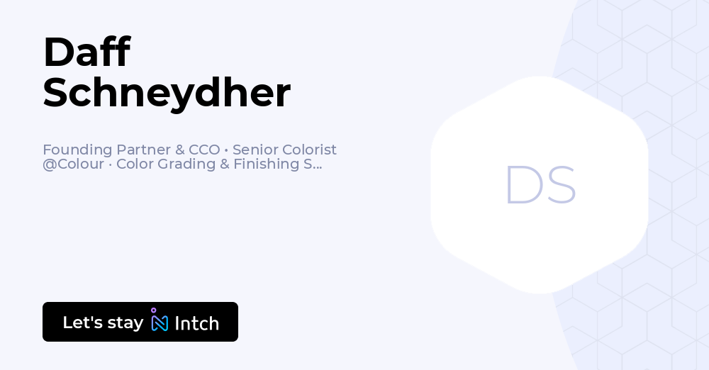 Daff Schneydher - Founding Partner & CCO • Senior Colorist, Colour ...