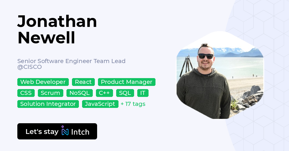 Jonathan Newell - Senior Software Engineer Team Lead, CISCO | Intch
